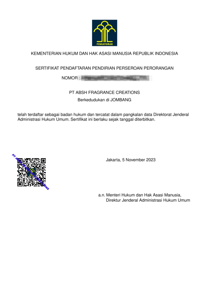 SERTIFIKAT PENDIRIAN KEMENKUNHAM-1